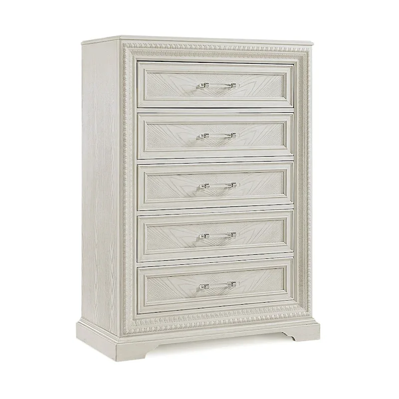 Oliver 5 Piece Cream Panel Bedroom Set