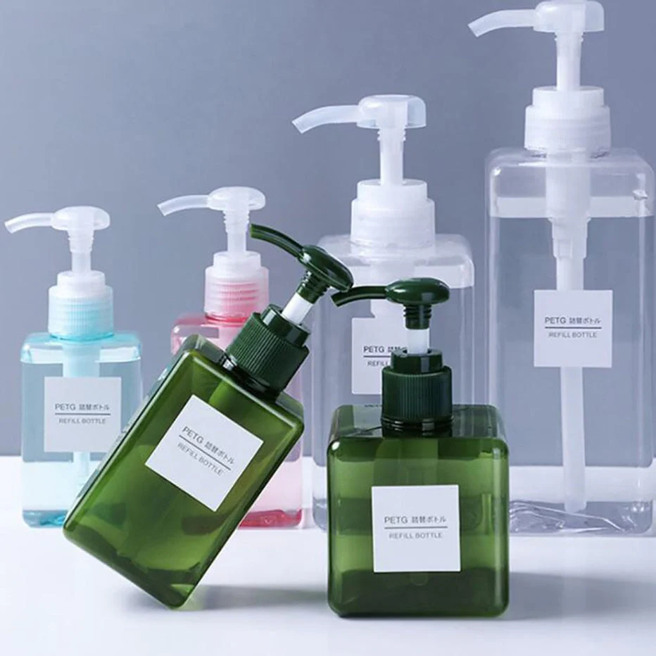 HULIANFU Travel Bottles Liquid Soap Dispenser Bottle Multiple Capacities Empty Press Type Shampoo Body Wash Lotion Bottle Bathroom - Deanwangkt