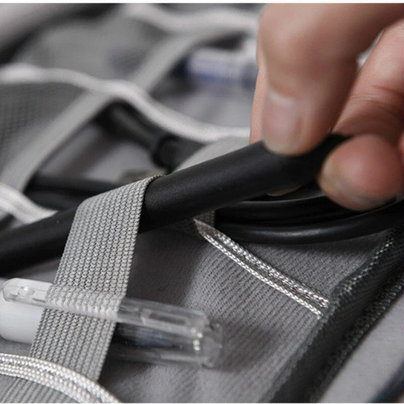 HULIANFU Portable Cable Digital Storage Bags Organizer USB Gadgets Wires Charger Power Battery Zipper Cosmetic Bag Case Accessories Item - Deanwangkt