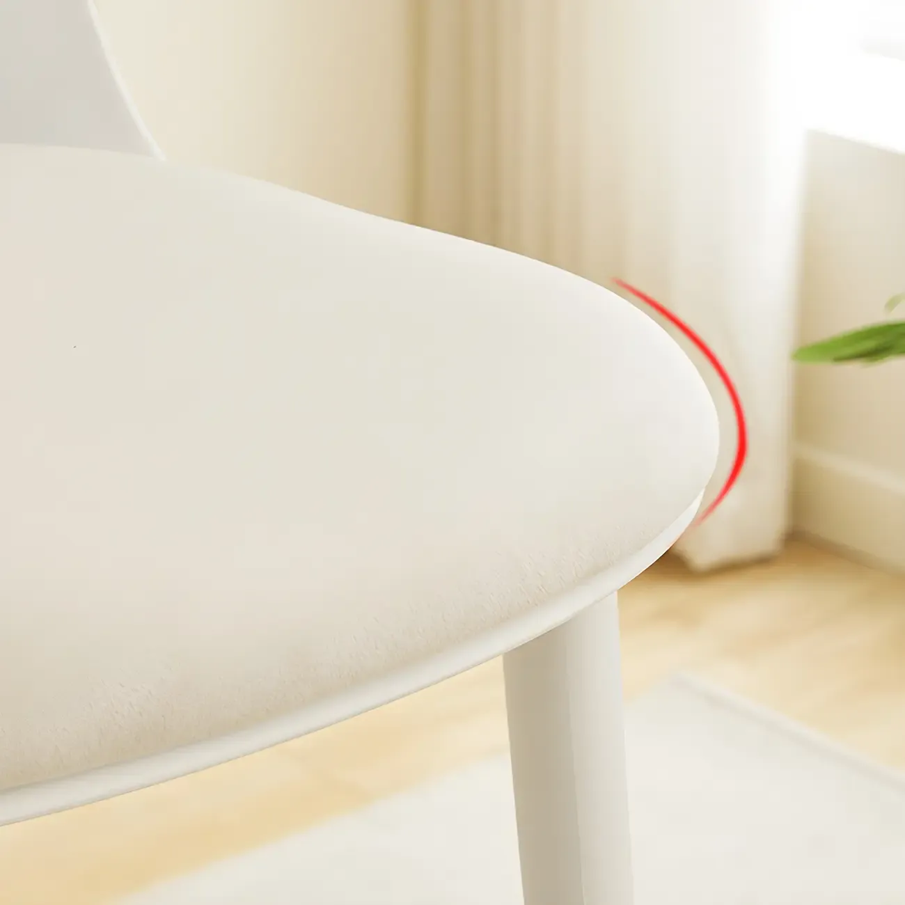 Modern Plastic Upholstered Bar Stool with Footrest