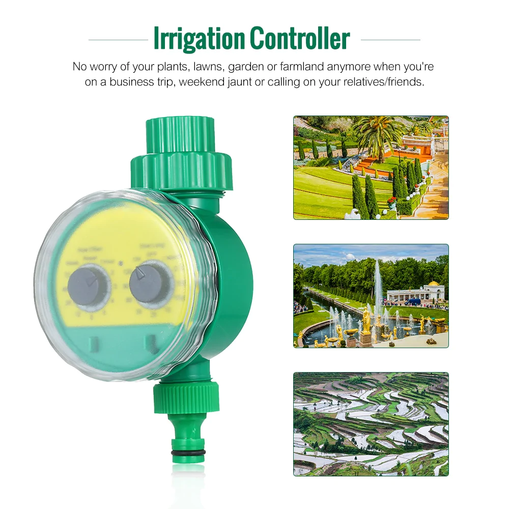 HULIANFU Outdoor Timed Watering Irrigation Controller Automatic Sprinkler Control Programmable Valve Hose Water Timer Faucet for Garden - Deanwangkt