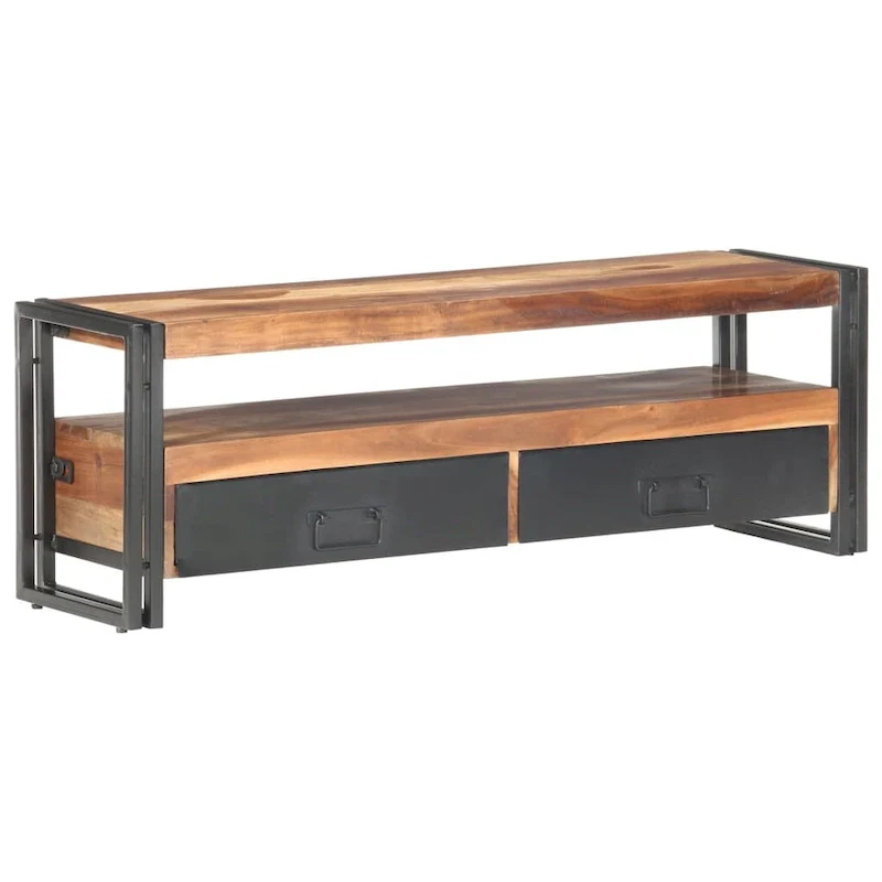 vidaXL TV Stand 47.2x11.8x15.7 Solid Wood with Finish