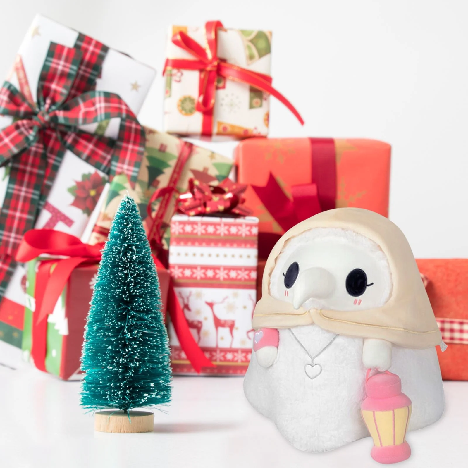 HULIANFU Luminous Couple Cartoon Animal Plague Doctor Beak Stuffed Plush Toy Valentine  Day Beak Doctor Party Prom Props Plush Toy Gifts - Deanwangkt