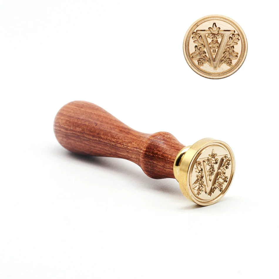 HULIANFU Retro Wood Stamp Classic 26 Letter A-z Alphabet Initial Sealing Wax Seal Stamp Ancient Seal Post Decorative Antique Stamp Gifts - Deanwangkt