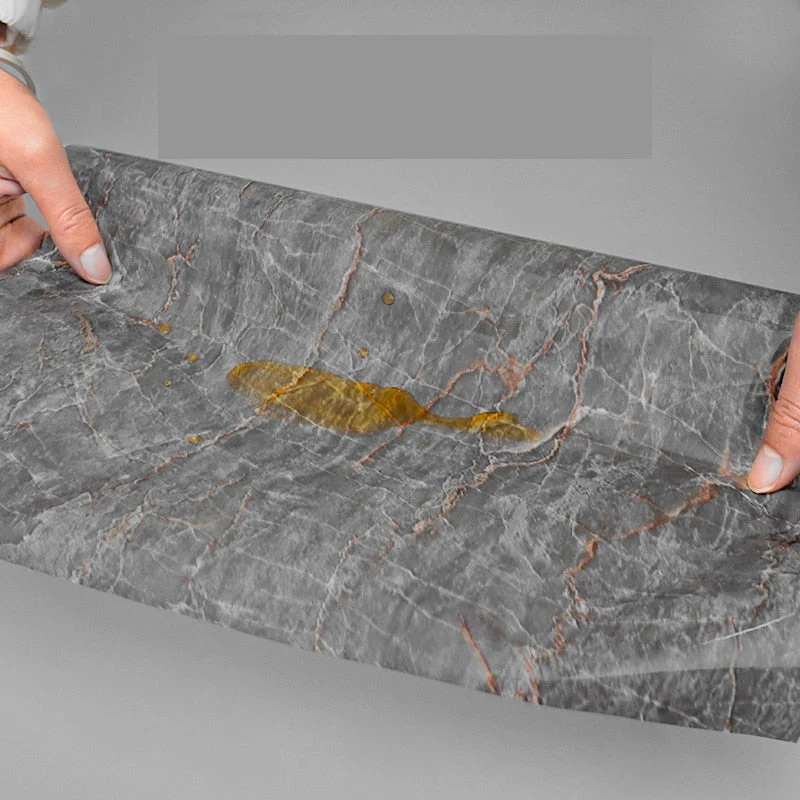 HULIANFU 2026  Vinyl Self Adhesive Waterproof Decor Paper for Home Peel and Stick Removable Thicken Wallpaper Fire Lime Marble Wall Sticker - Deanwangkt