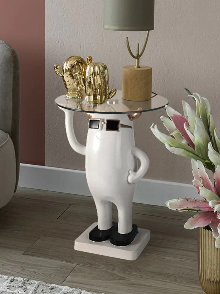 HULIANFU Nordic home decoration Creative Little Monster Landing Statue Large Landing ResinStatueTray Decoration SofaBedsideSmall TeaTable - Deanwangkt