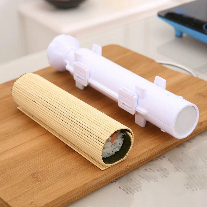 HULIANFU Sushi Maker Roller Rice Mold Bazooka Vegetable Meat Rolling Tool DIY Sushi Making Machine Kitchen Accessories Sushi Tool - Deanwangkt