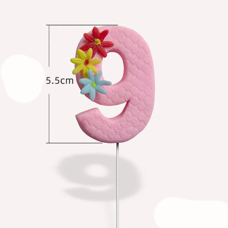 HULIANFU Soft Clay Number Balloon Cake Birthday Topper 1st Birthday Party Decorations Kids Baby Shower Girl  Happy Birthday Cake Topper - Deanwangkt