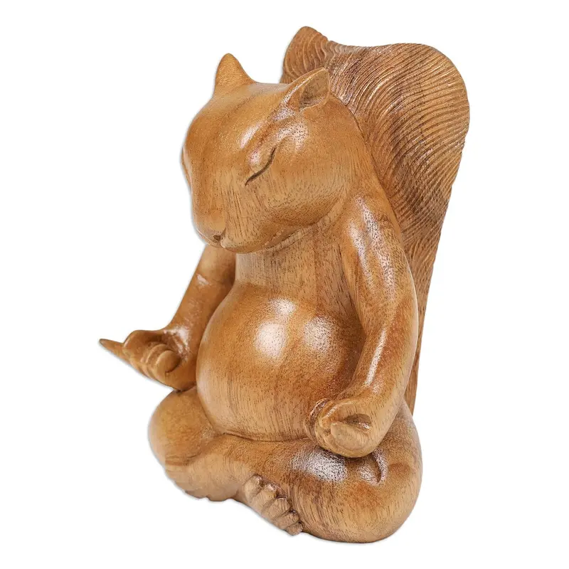 Novica Handmade Prudent Master Wood Statuette