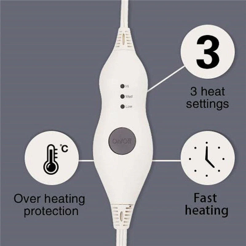 HULIANFU Winter Electric Heating Pad Moist Back Neck Shoulder Heating Pad Warmer Heat Therapy Pain Relief Temperature EU US Controller - Deanwangkt