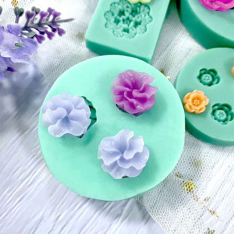 HULIANFU New Mini Flowers Series Silicone Mold DIY Handmade Fondant Cake Baking Chocolate Sugar Cake Tool Resin Polymer Clay Making Mould - Deanwangkt