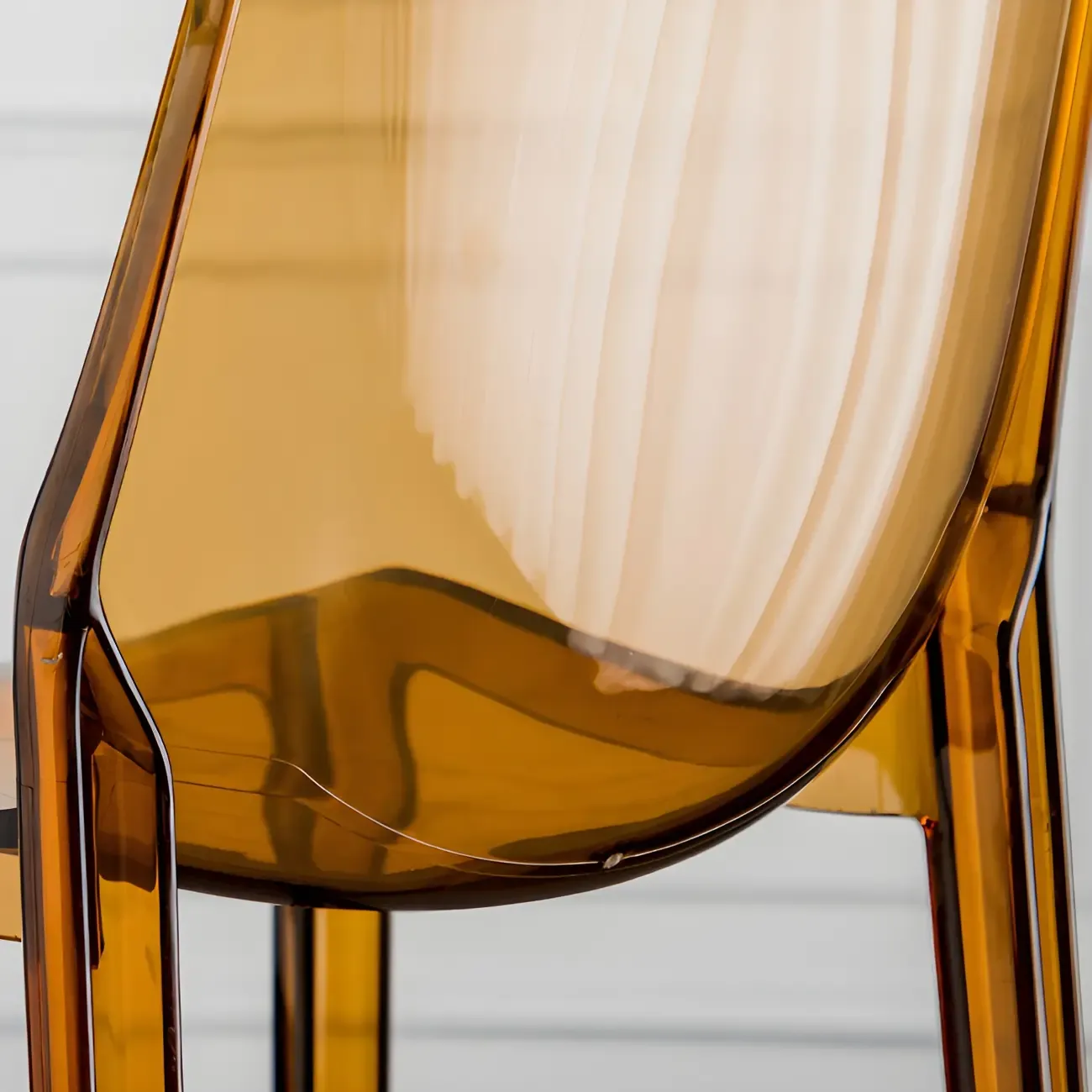 Modern Acrylic Transparent Chic Rectangle Durable Bar Stool