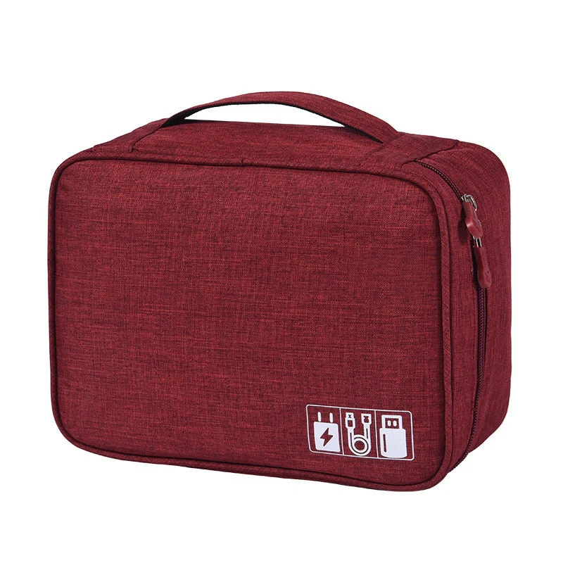 HULIANFU Portable Cable Digital Storage Bags Organizer USB Gadgets Wires Charger Power Battery Zipper Cosmetic Bag Case Accessories Item - Deanwangkt