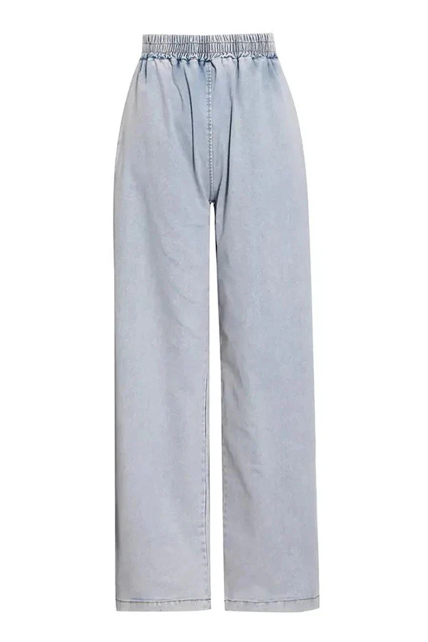hulianfu Denim Girly Bandeau Pant Suit - Deanwangkt