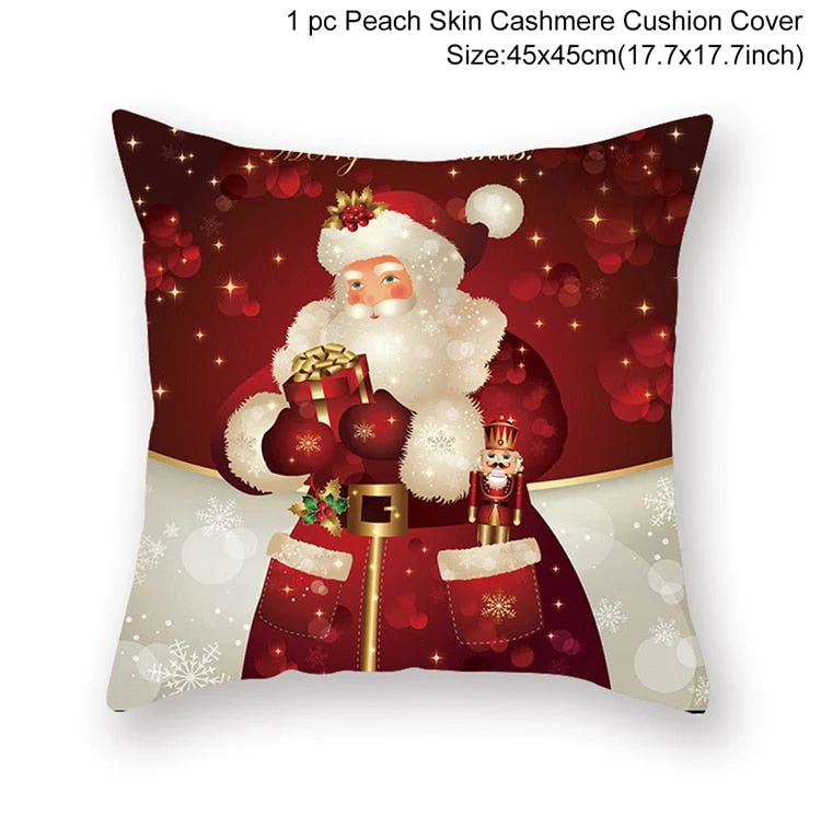 HULIANFU Santa pillowcase Happy New Year 2026  Xmas Gifts  Christmas Decor For Home Merry Christmas Ornament Navidad Natal Xmas Gifts - Deanwangkt