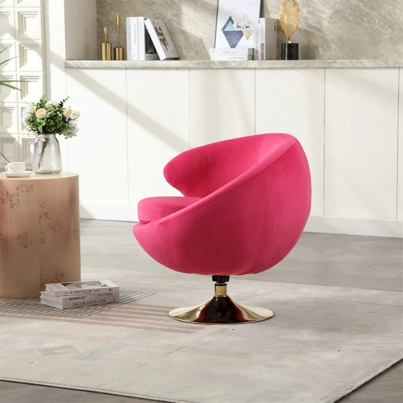 360 Degree Swivel Cuddle Barrel Accent Chairs, Round Armchairs