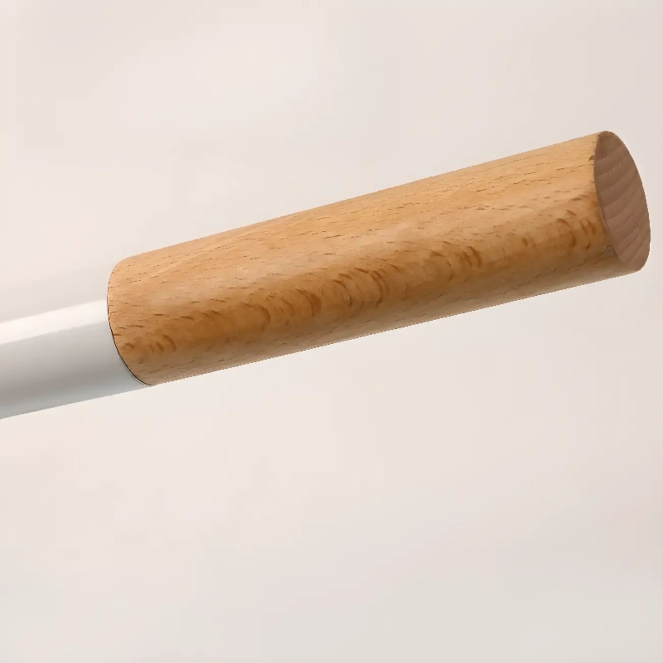 Modern White LED Bathroom Vanity Light with Wood Accent