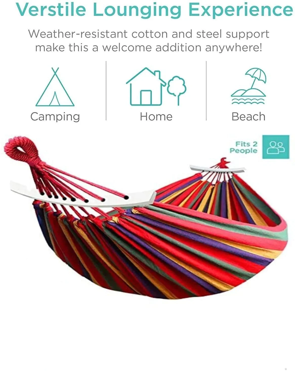 HULIANFU Outdoor Hammock Portable Garden Hammock Sports Home Travel Camping Swing Canvas Stripe Hang Bed Hammock Double Single People - Deanwangkt