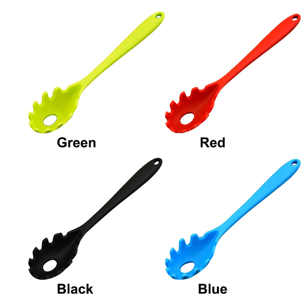 HULIANFU Practical Cooking Tool  Bottom Noodle Multifunctional Spoon Soft Silicone Ergonomic Pasta Fork Home Kitchen Mini Portable - Deanwangkt