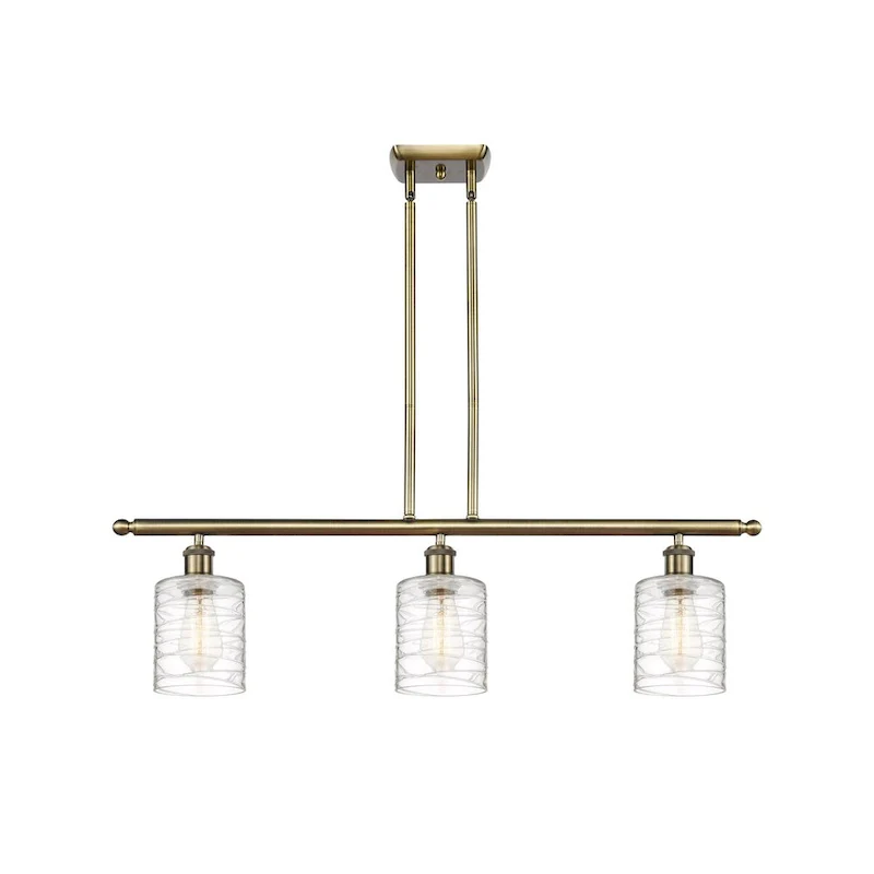 Innovations Lighting Ballston Cobbleskill - 3 Light 36  Island Light