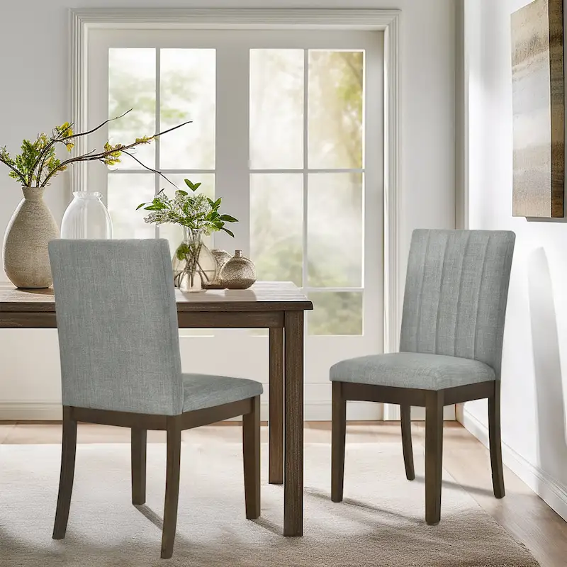 510 Design Everly Upholstered Channel-back Dining Chair Set of 2