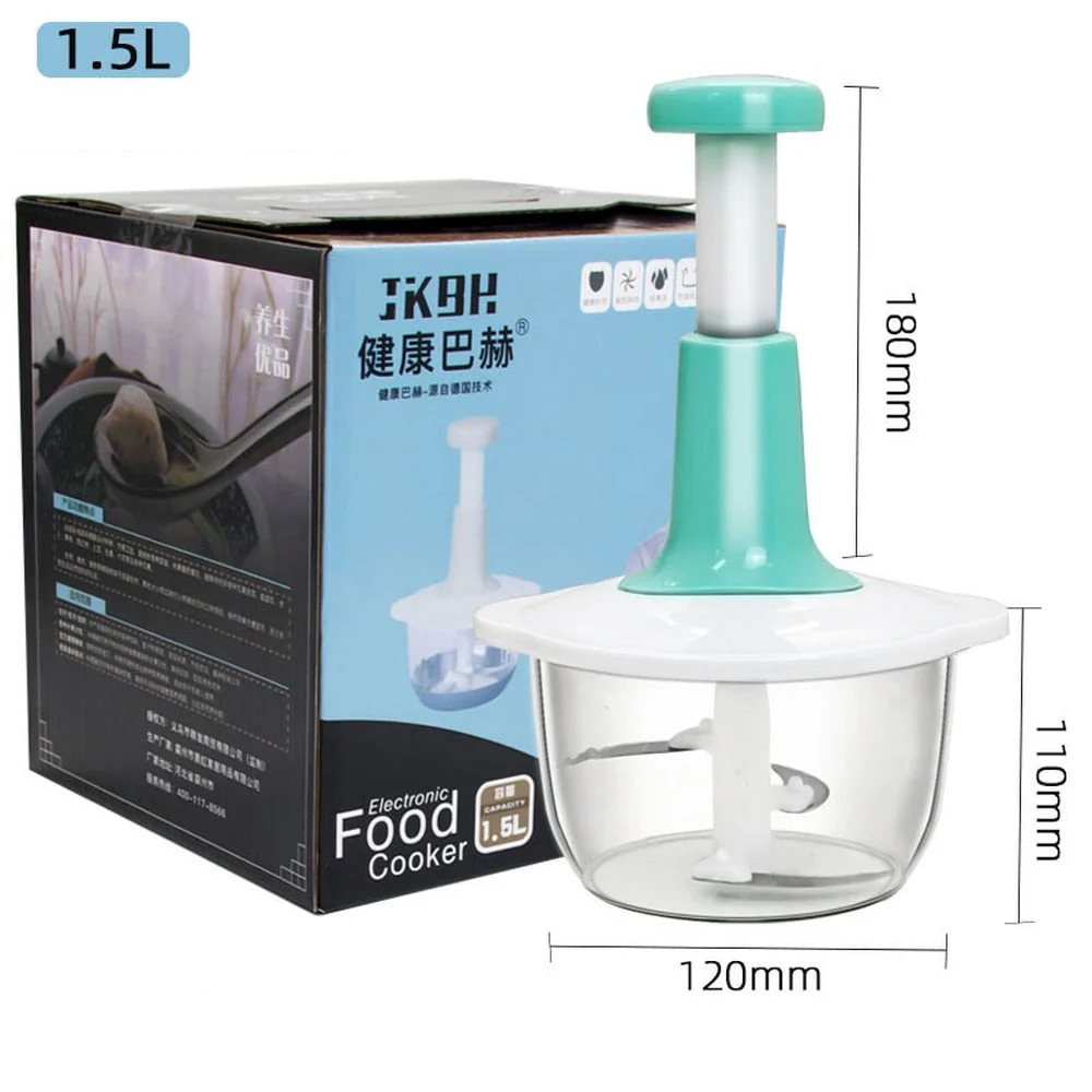 HULIANFU Manual Vegetable Mincers Press Type Household Garlic Meat Cutter Grinders Whisk Stirre Kitchen Food Chopper Mini food Processor - Deanwangkt