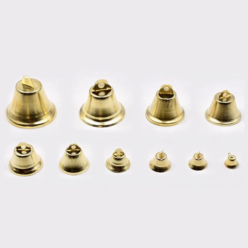 HULIANFU  50Pcs Gold Metal Bells Christmas Jingle Bell Ornaments Xmas Tree Decoration DIY Handmade Crafts Wedding Christmas Decor - Deanwangkt