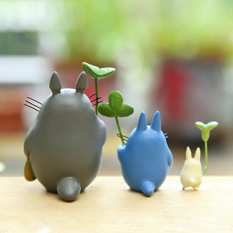 HULIANFU Resin Hayao Miyazaki Totoro Model Figurines Fairy Flower Pot Ornament Miniatures Moss Gnome Decoration Crafts Gifts Home - Deanwangkt