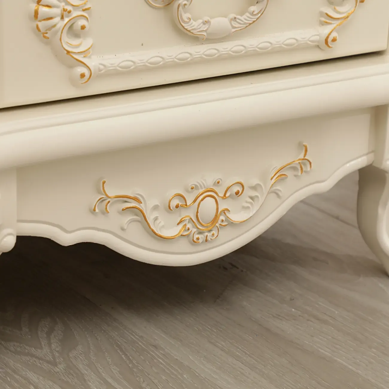 Scandinavian Wooden 2-Drawer Standard Curio Cabinet