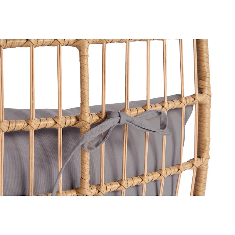 Steel Frame Wicker Egg Chair Max 440lb Capacity