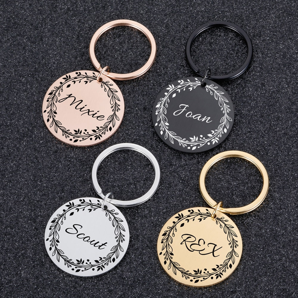HULIANFU Personalized Dog Cat Pet ID Tags  Engraved Cat Puppy  Pet ID Name Number Address Collar Tag Pendant Pet Accessories - Deanwangkt