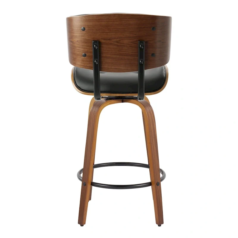 Leksand 26 Fixed-Height Counter Stool with Bent Wood Legs (Set of 2)