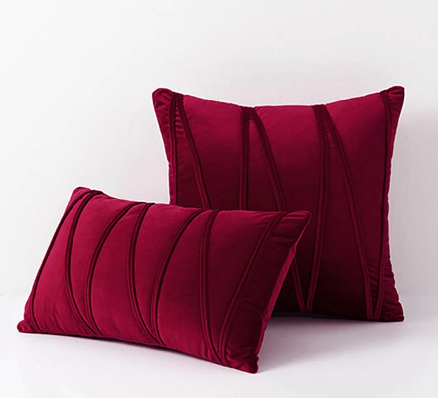 HULIANFU Inyahome New Art Velvet Yellow Blue Pink Solid Color Cushion Cover Pillow Cover Pillow Case Home Decorative Sofa Throw Decor - Deanwangkt