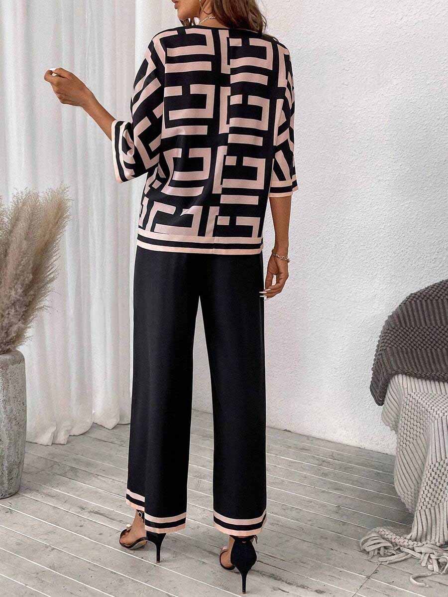 Casual Half Sleeve Two Piece Set