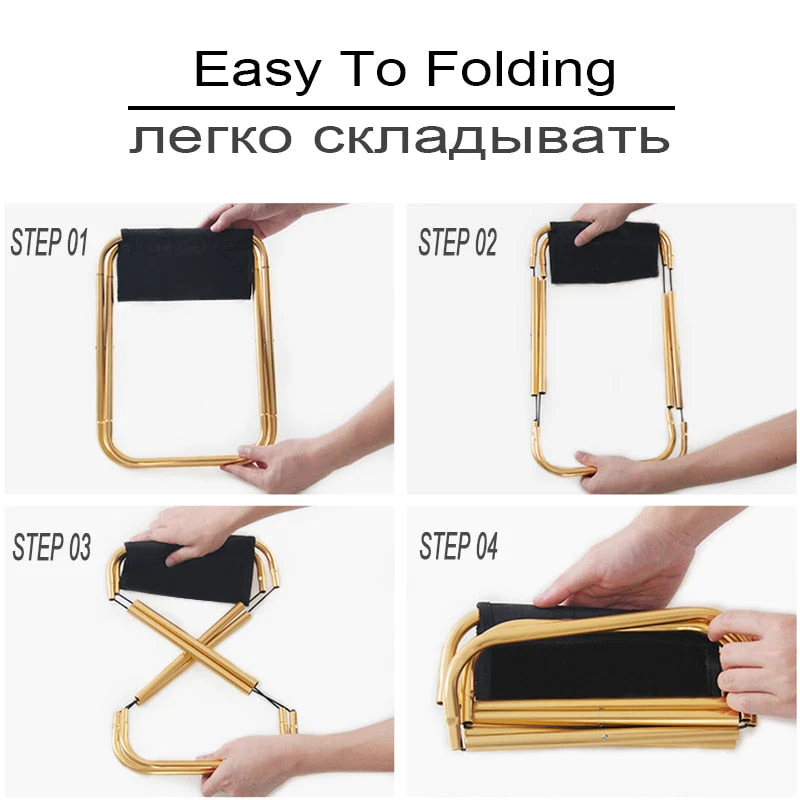 HULIANFU Ultralight Folding Chair Picnic Camping Chair Travel Foldable Aluminium Durable Portable Fishing Seat Outdoor Travel Furniture - Deanwangkt