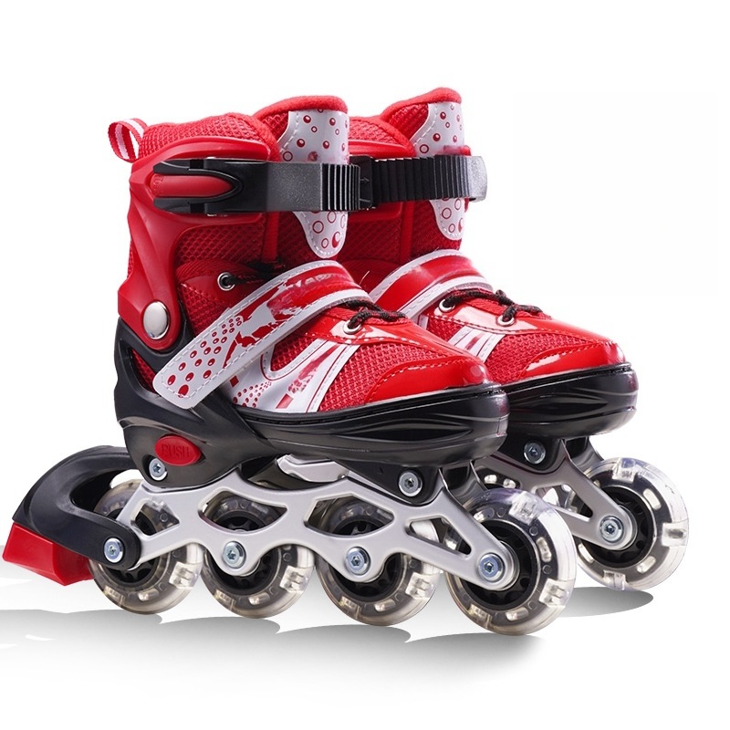 Adjustable Kids Inline Skates, Red