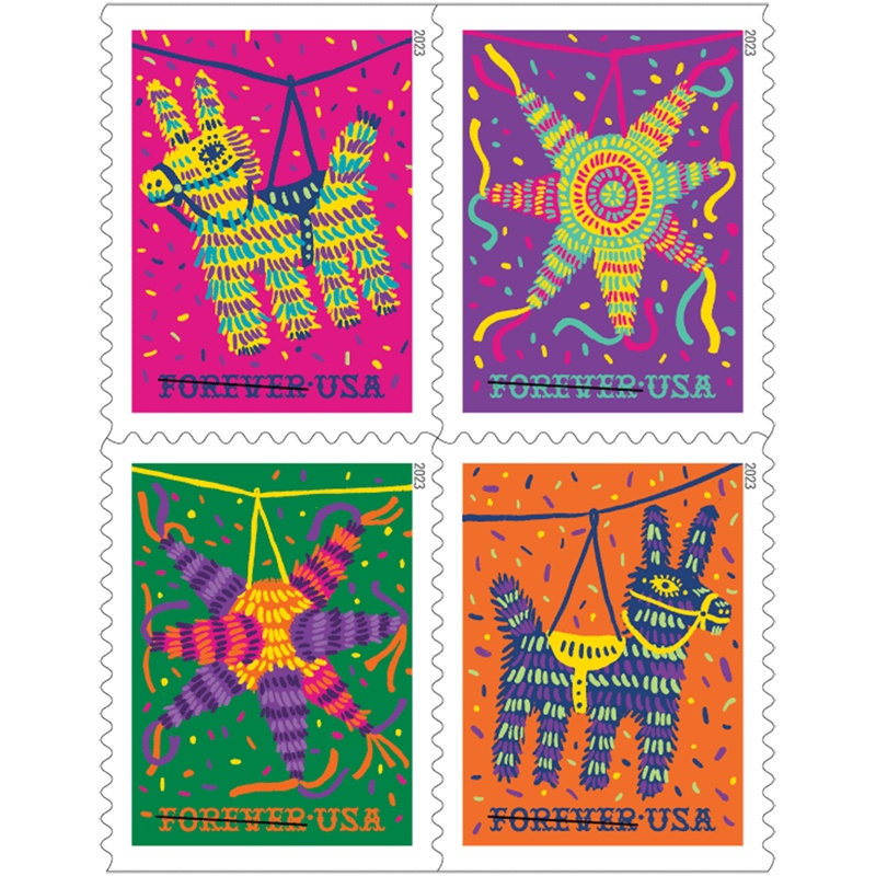 Pinatas 2023, (Book of 20) - TWENTYSTAMPS