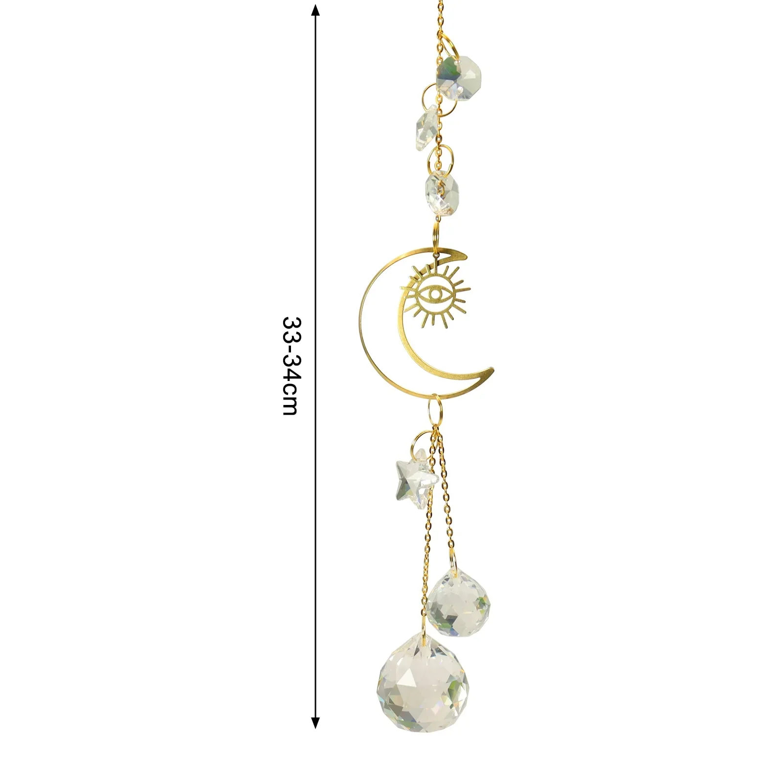 HULIANFU New Indian Style Dreamcatcher Moon Handmade Wind Chimes Wall Ornament Girls Room Decoration Feather Dream Catcher - Deanwangkt