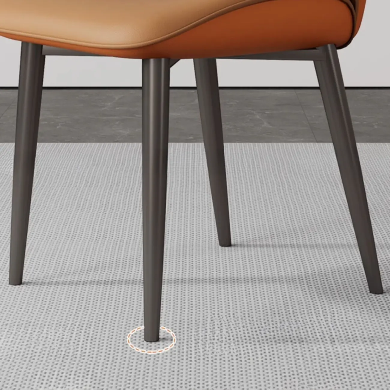 Modern Upholstered Faux Leather Armless Dining Chair