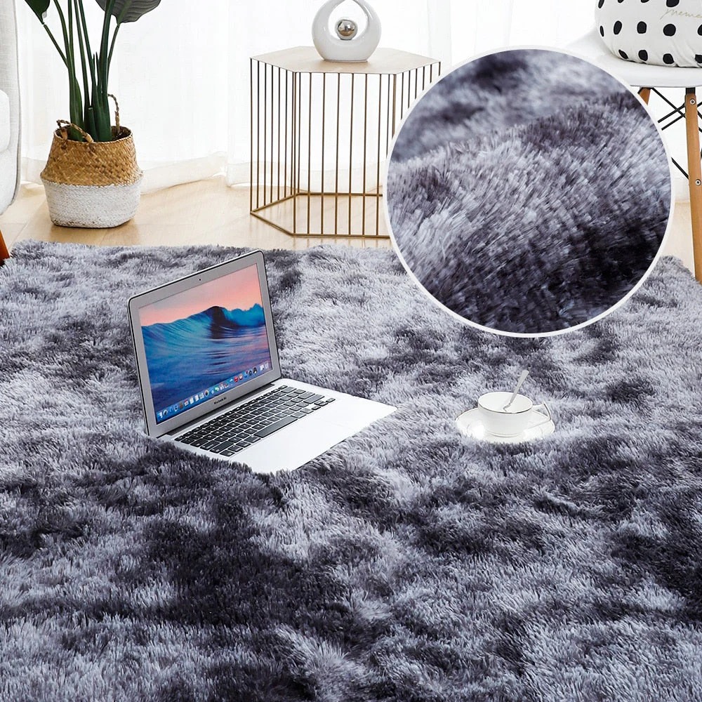 HULIANFU Thick Carpet for Living Room Plush Rug Children Bed Room Fluffy Floor Carpets Window Bedside Home Decor Rugs Soft Velvet Mat - Deanwangkt