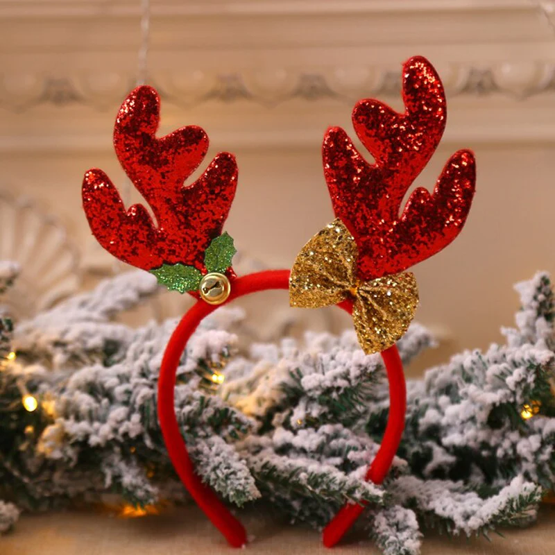 HULIANFU 2026  Christmas Headbands Santa Tree Elk Antlers Headband Kids Adult Headwear Reindeer Ornaments Christmas Decor Party Cosplay Gifts - Deanwangkt