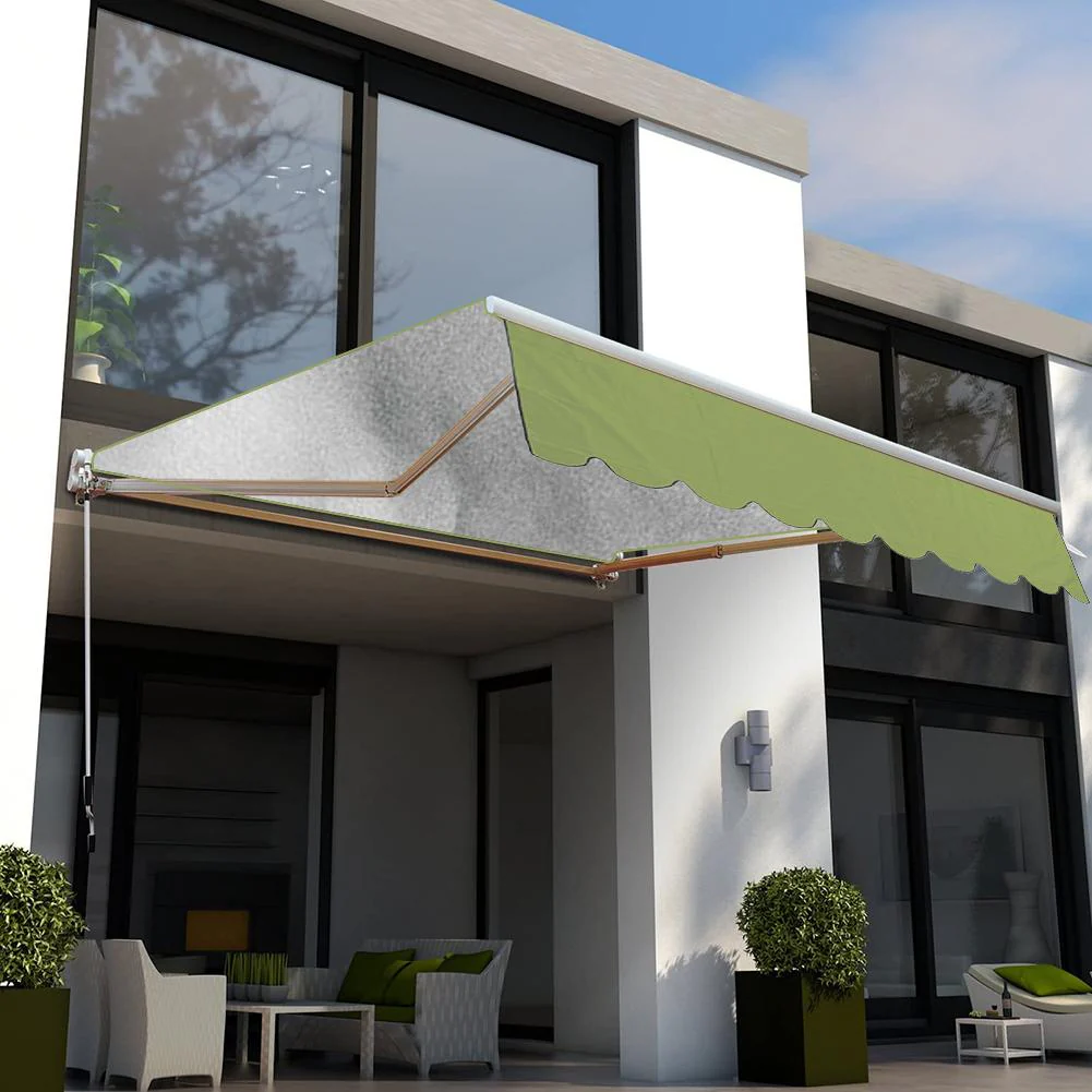 HULIANFU Waterproof Sun Shade Polyester Square Rectangle Shade Sail Garden Terrace Canopy Swimming Camping Hiking Yard Sail Awning - Deanwangkt