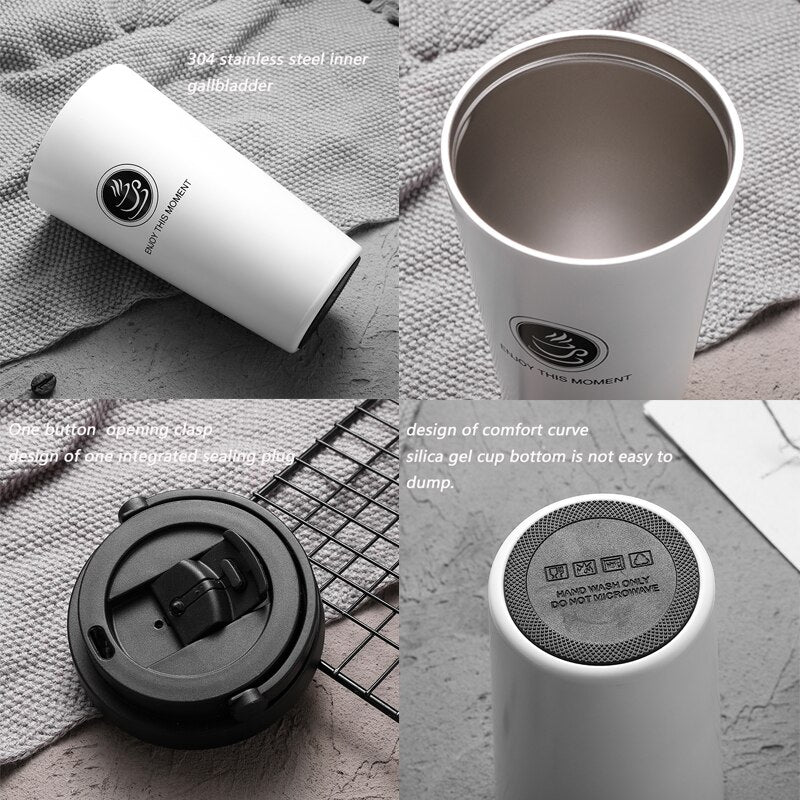 HULIANFU Premium Coffee Thermos bardak Stainless Steel  Mug Vacuum Flask Thermo cup termo cafe thermocouple Water Bottle garrafa termica - Deanwangkt