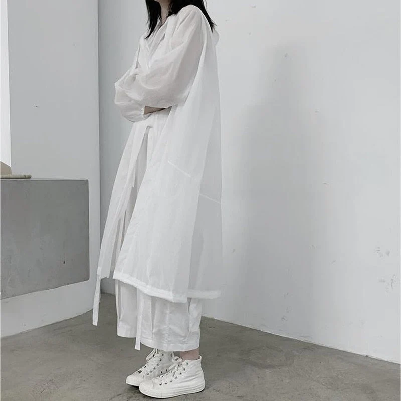 Hulianfu Jackets Women Hooded Chic Solid Breathable Casual Summer Simple Sun-proof Harajuku Long Style Streetwear Baggy Mujer Clothing - Deanwangkt