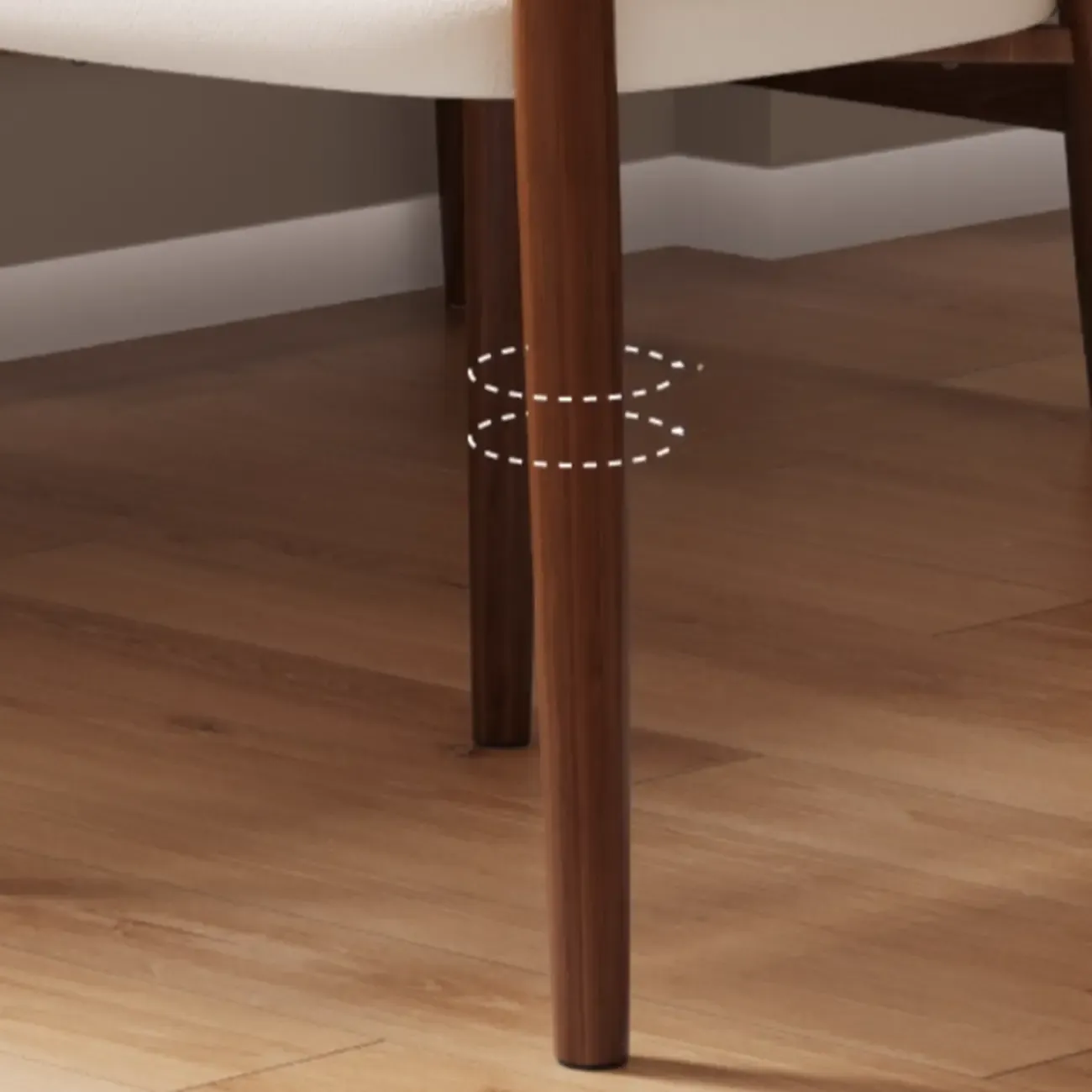 Modern Armless Leather Dining Chair with Low Back