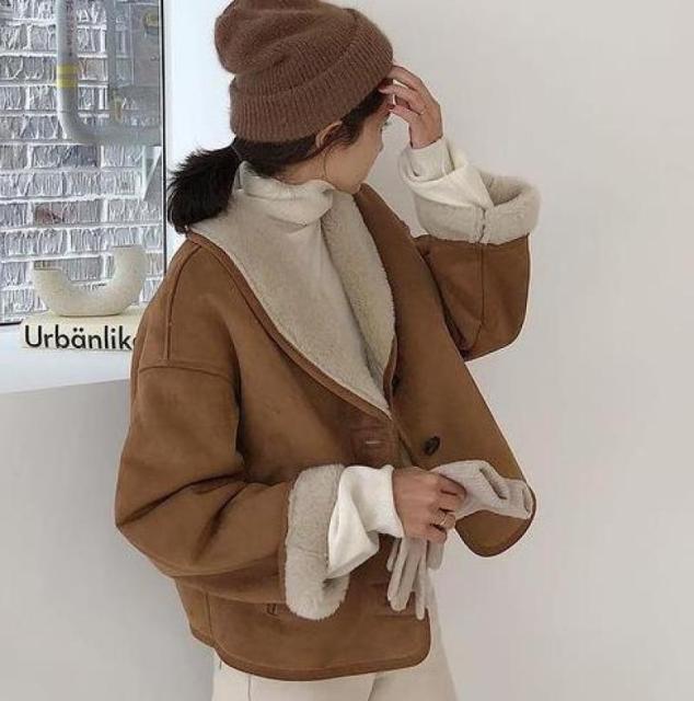 Alien Kitty New Autumn Winter Women Elegant Turn-down Collar Woolen Long Coat Vintage Straight Solid Warm Outwear Loose Coats - Deanwangkt