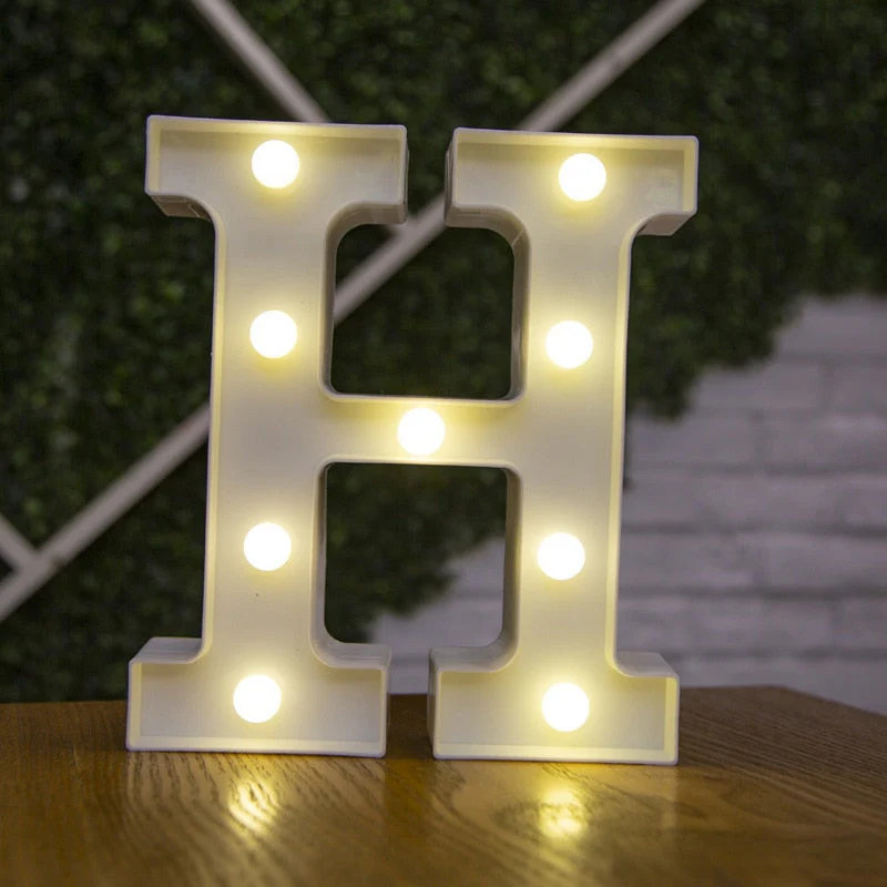 HULIANFU Luxury Alphabet Letter LED Lights Luminous Number Lamp  Battery Night Light for Home Wedding Birthday Christmas Party Decoration - Deanwangkt
