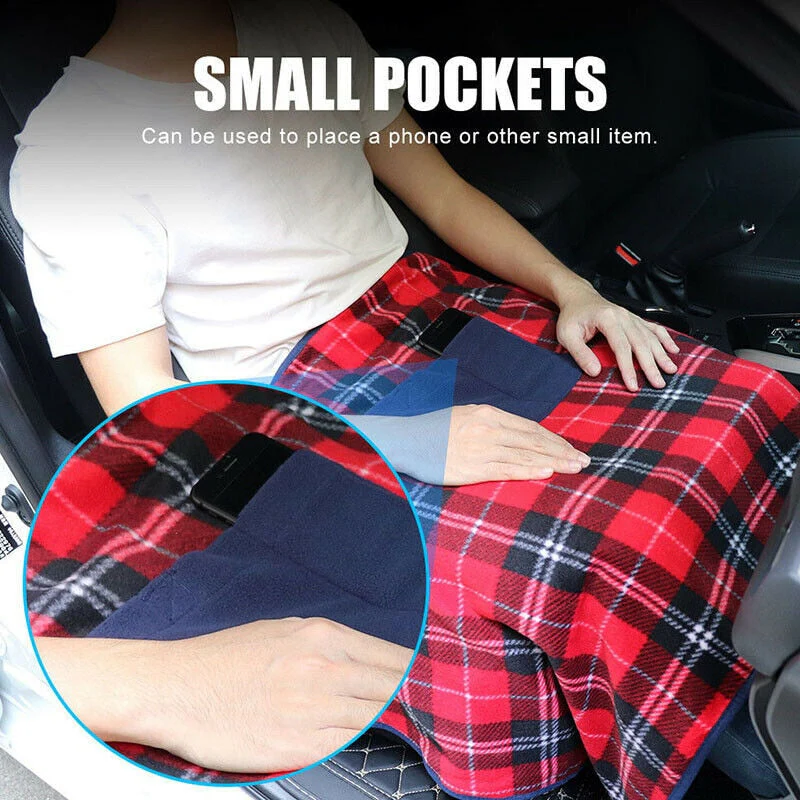 HULIANFU Portable Electric Blanket Heated Double Thermal Blanket 88*65cm Electric Warmer Electric Heating Blanket Dropshipping Warming - Deanwangkt