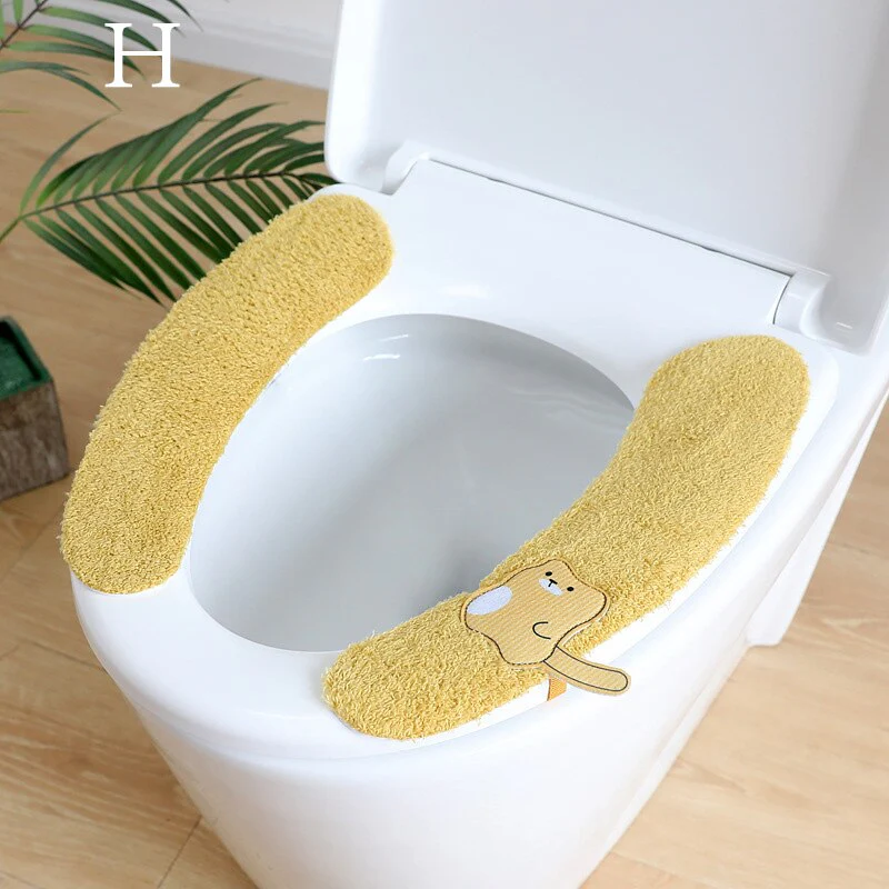 HULIANFU Universal Toilet Seat Stickers With Handles Cartoon Toilet Cushion Pad Washable Household Bathroom Lid Cover Pad Cushion Mat - Deanwangkt