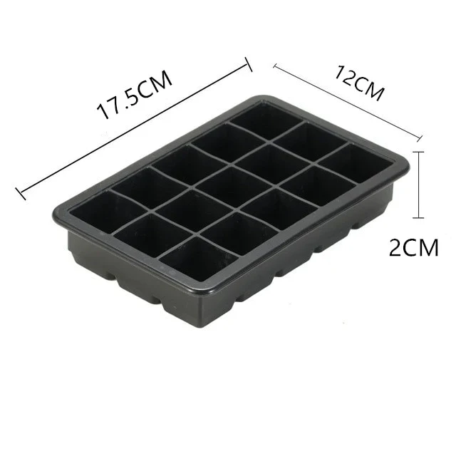 HULIANFU Perfect Ice Cube Silicone Cube Maker Form  Cake Pudding Chocolate Molds Easy to Remove Ice Trays Fade Resistant - Deanwangkt